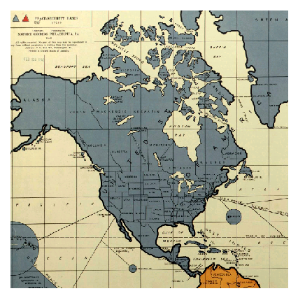 North American Union on 1941 Communist World Planning Map Maurice Gomberg